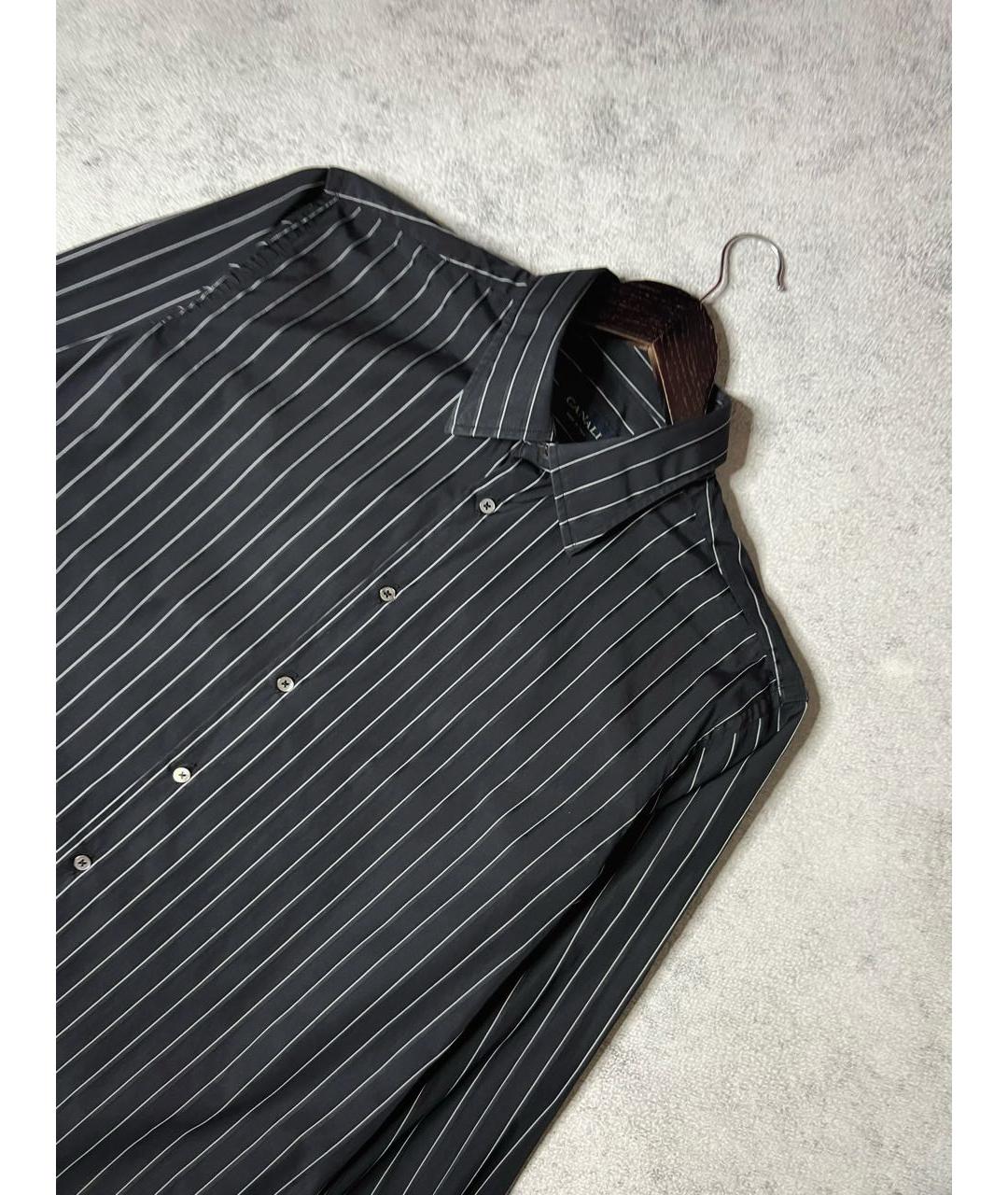 CANALI Черная хлопковая классическая рубашка, фото 3