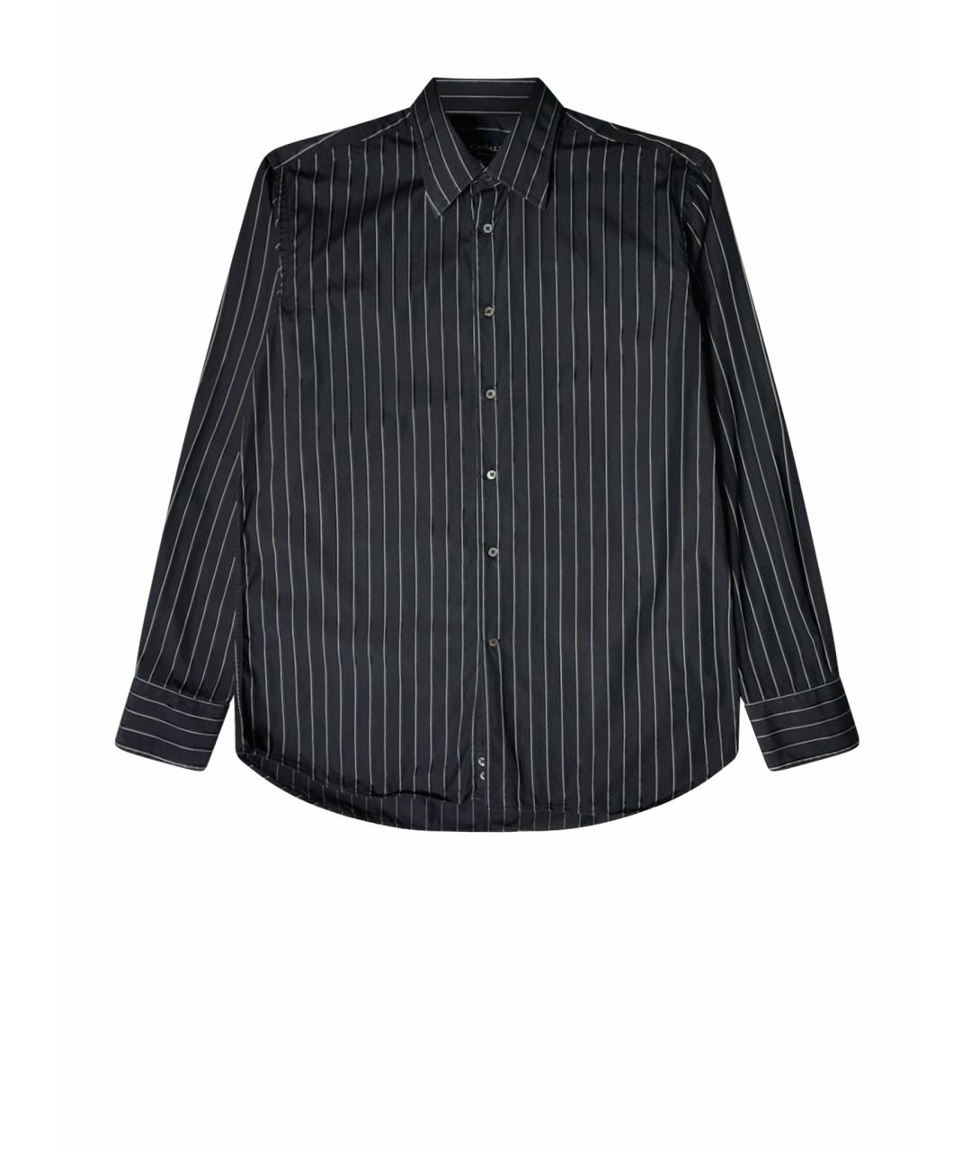 CANALI Черная хлопковая классическая рубашка, фото 1