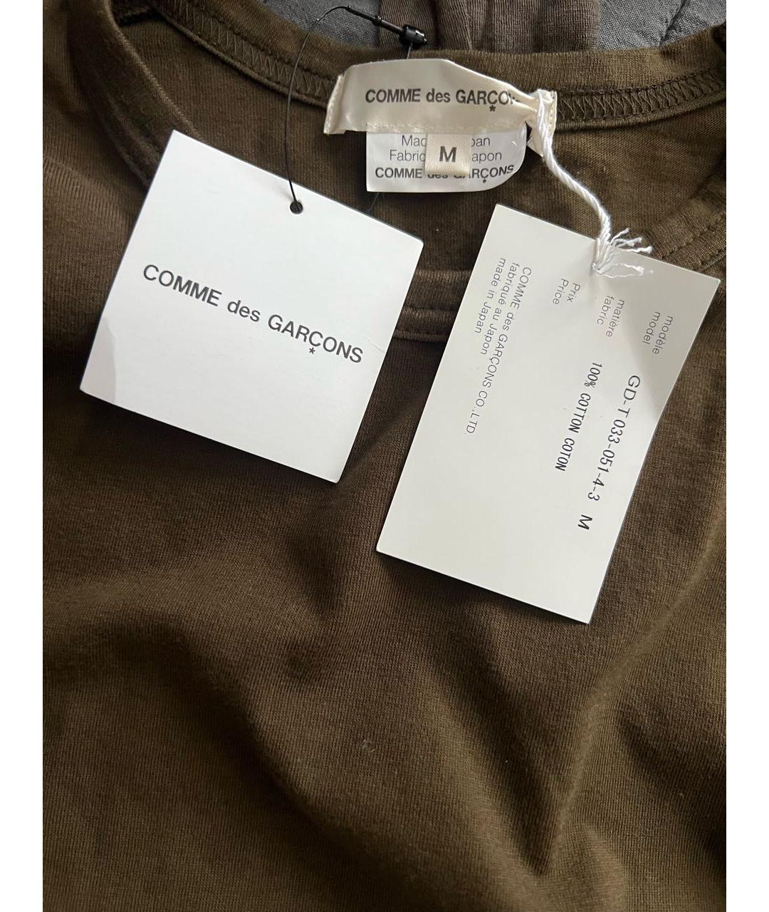 COMME DES GARÇONS Хаки хлопковая майка, фото 3