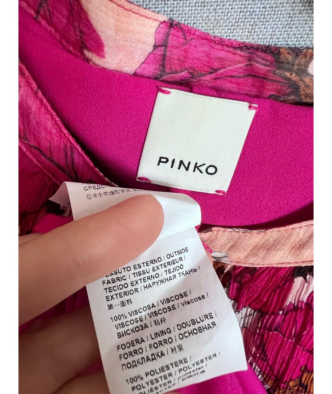 PINKO Розовое вискозное повседневное платье, фото 3