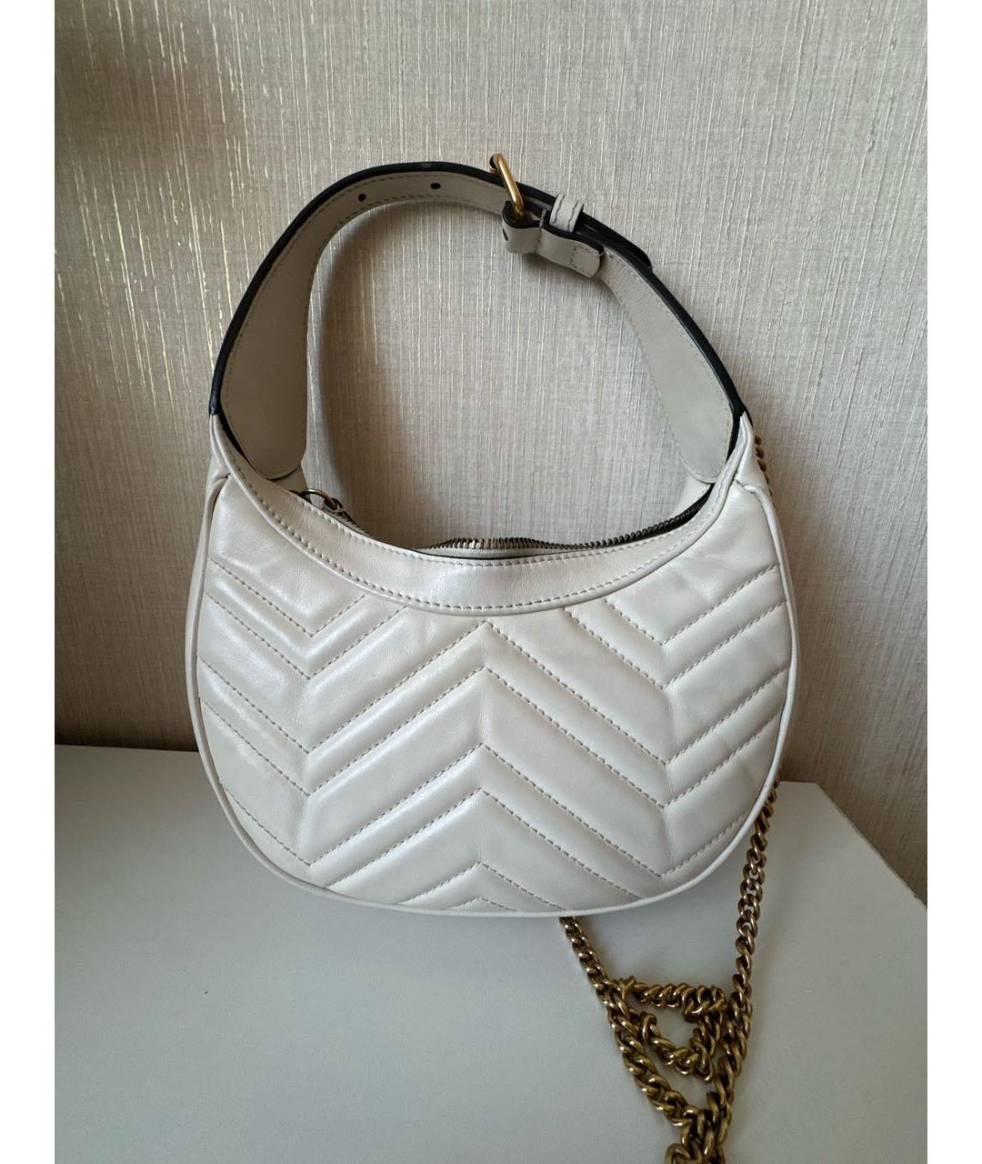 GUCCI Бежевая кожаная сумка через плечо, фото 3