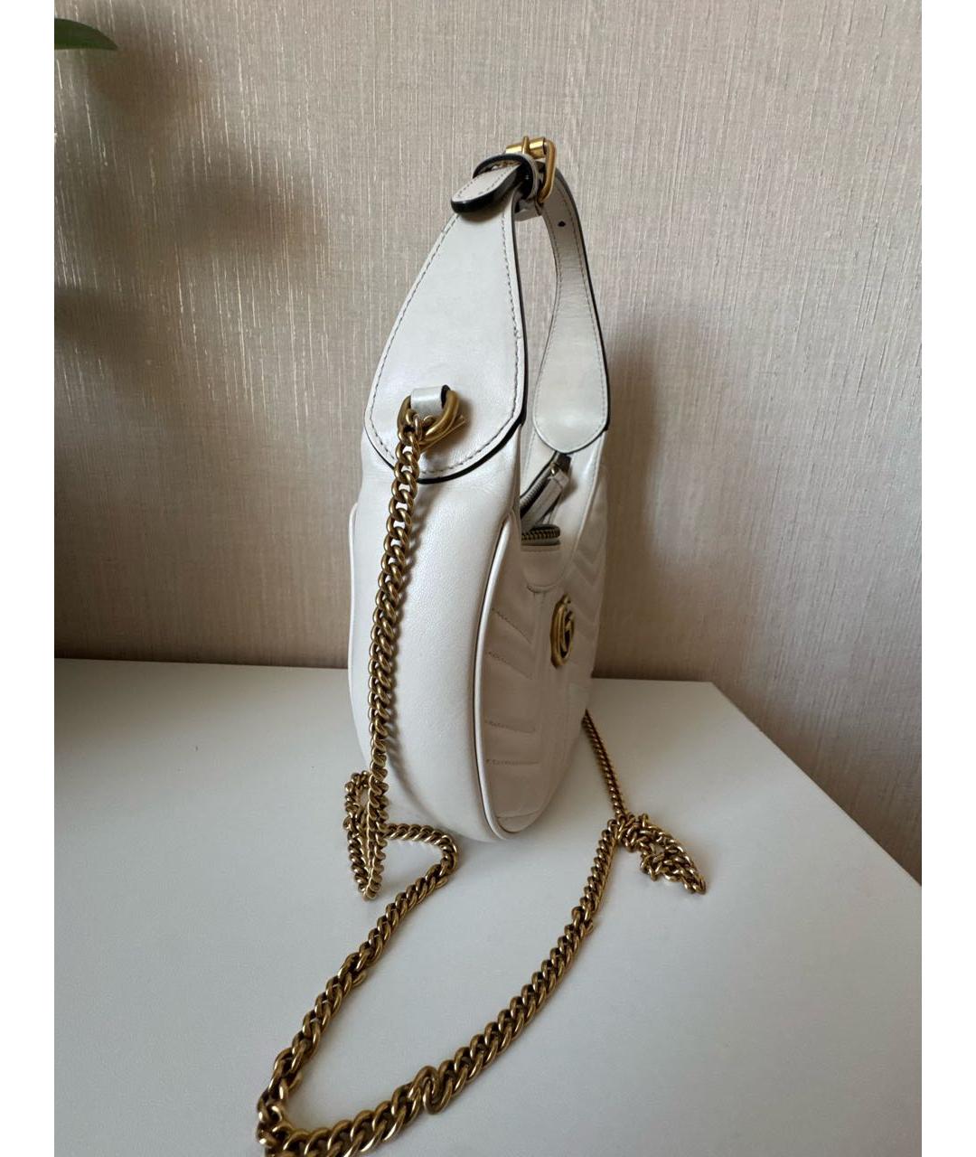 GUCCI Бежевая кожаная сумка через плечо, фото 2
