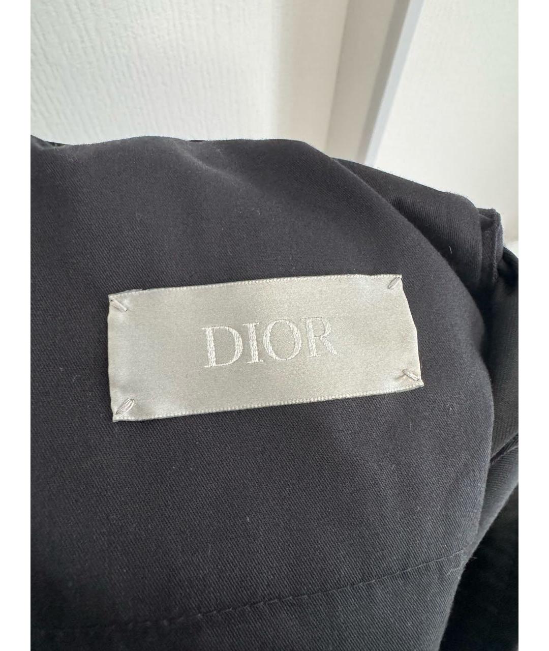 CHRISTIAN DIOR Черные шерстяные повседневные брюки, фото 7