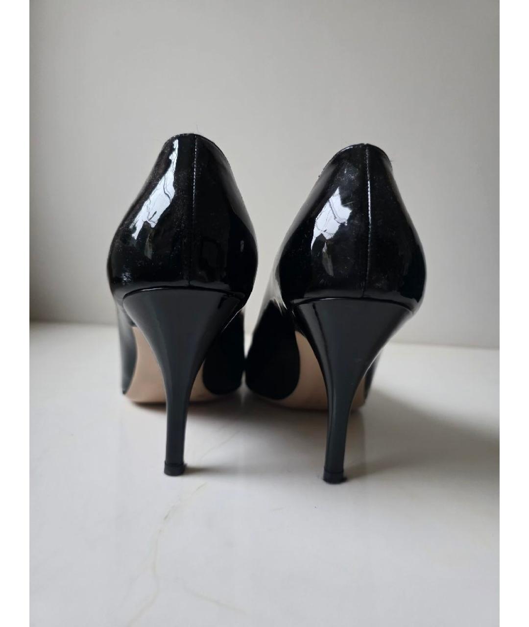 FERRAGAMO Черные туфли из лакированной кожи, фото 4
