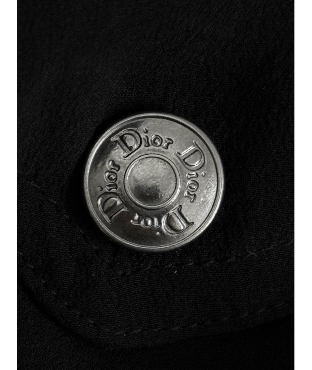 CHRISTIAN DIOR Черные шелковые брюки широкие, фото 4