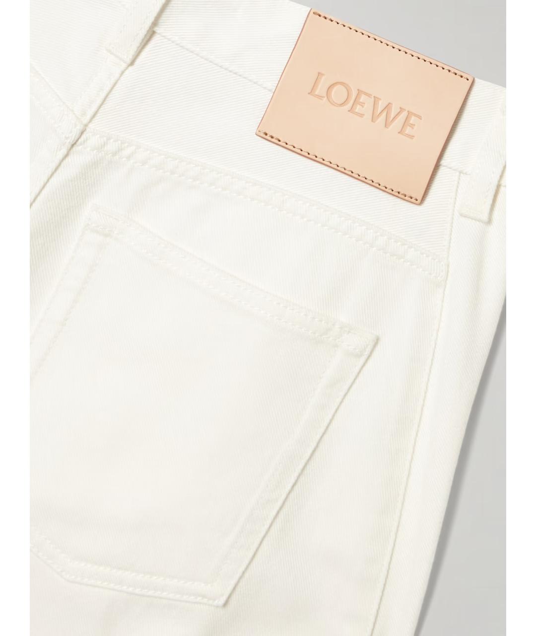 LOEWE Белые хлопковые джинсы клеш, фото 6