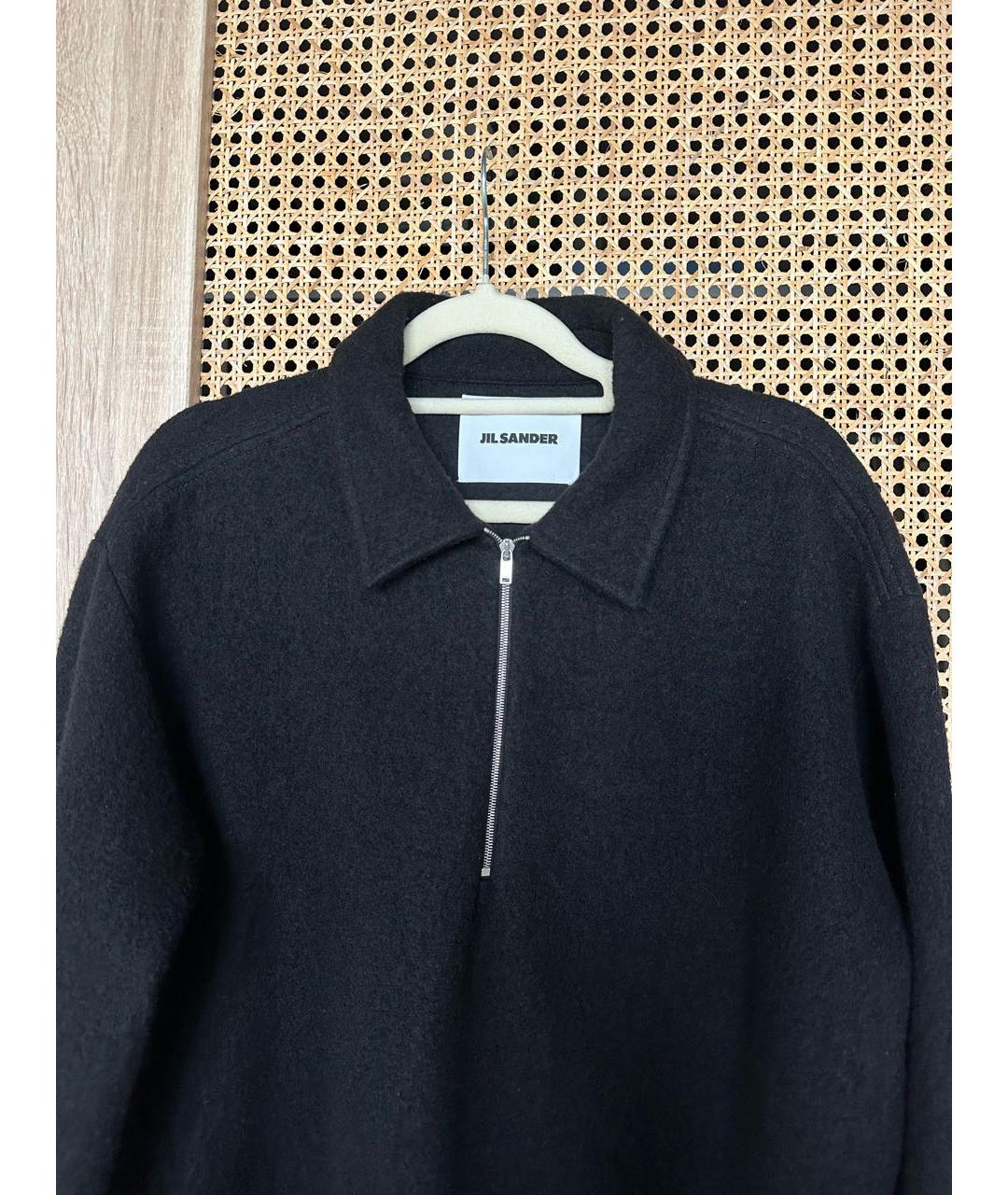 JIL SANDER Черная шерстяная рубашка, фото 3