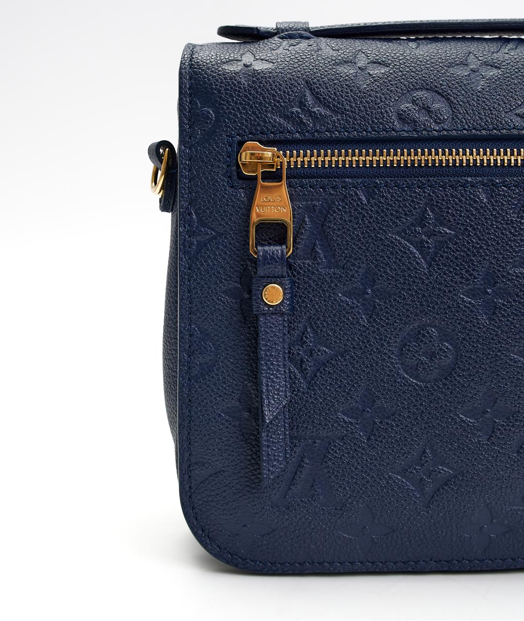 LOUIS VUITTON Синяя кожаная сумка через плечо, фото 4