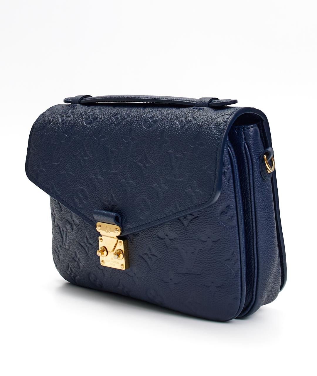 LOUIS VUITTON Синяя кожаная сумка через плечо, фото 2