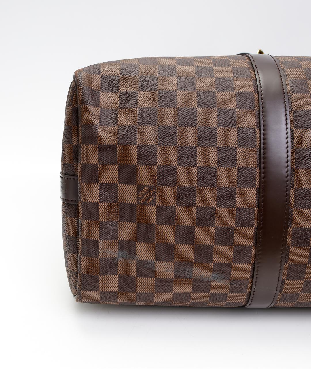 LOUIS VUITTON Коричневая дорожная/спортивная сумка из канвы, фото 7