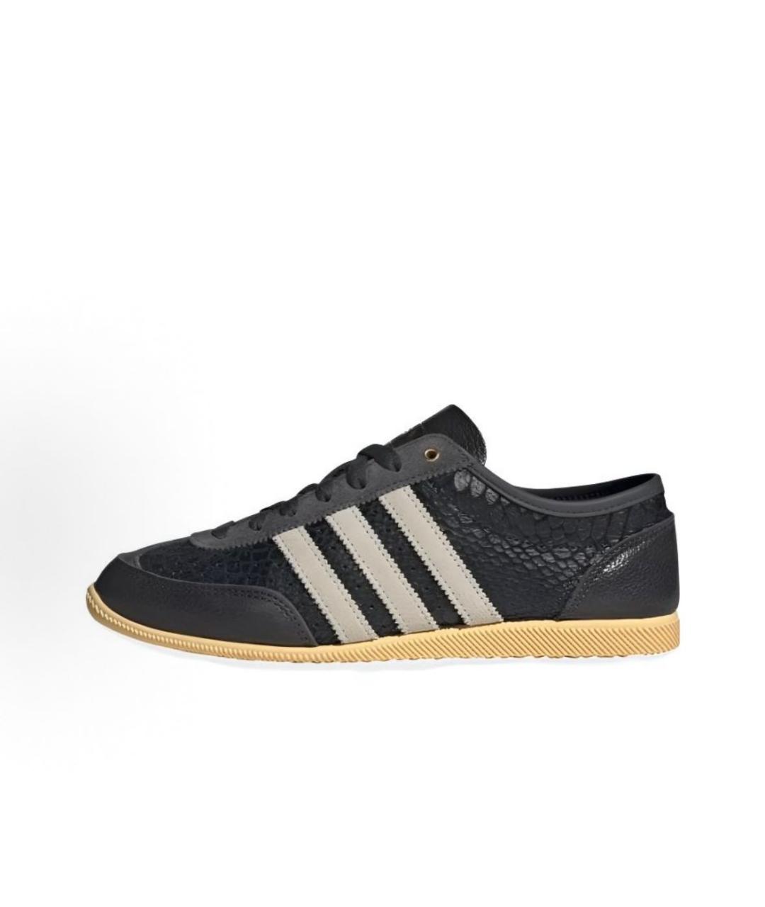 ADIDAS Черные кожаные низкие кроссовки / кеды, фото 2