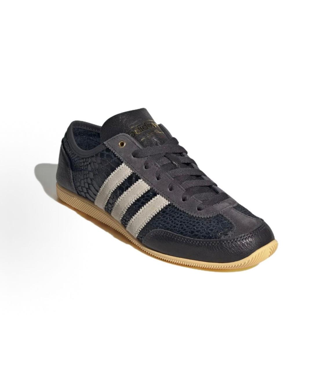 ADIDAS Черные кожаные низкие кроссовки / кеды, фото 4