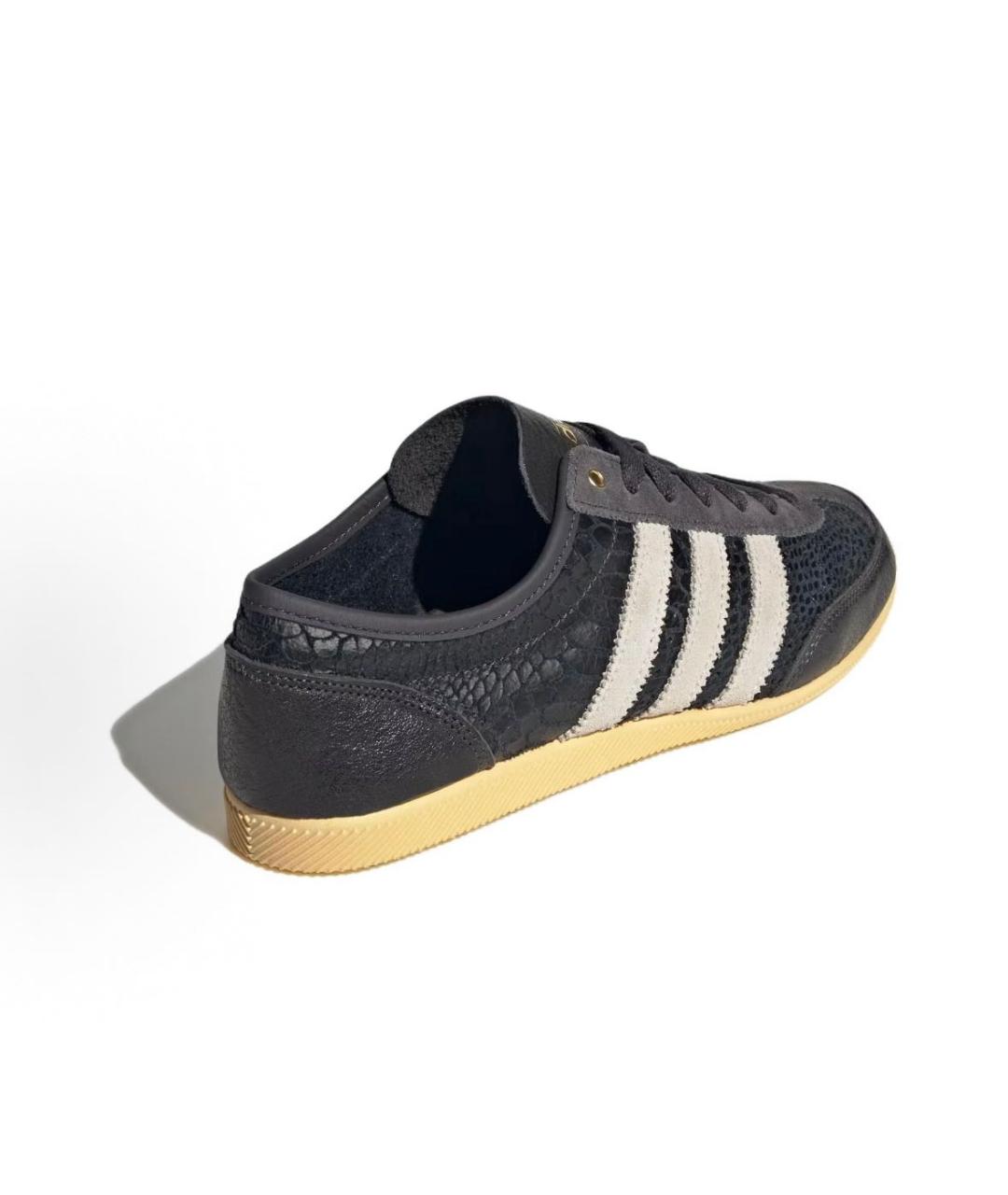 ADIDAS Черные кожаные низкие кроссовки / кеды, фото 3