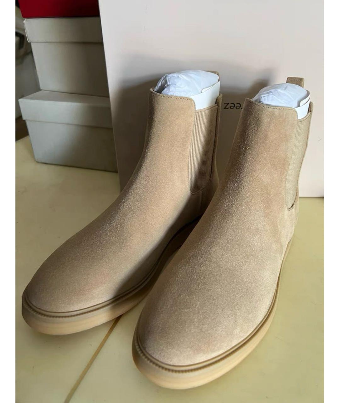 12 STOREEZ Бежевые замшевые ботинки, фото 5