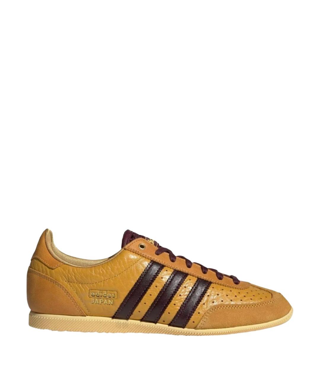 ADIDAS Горчичные кожаные низкие кроссовки / кеды, фото 1