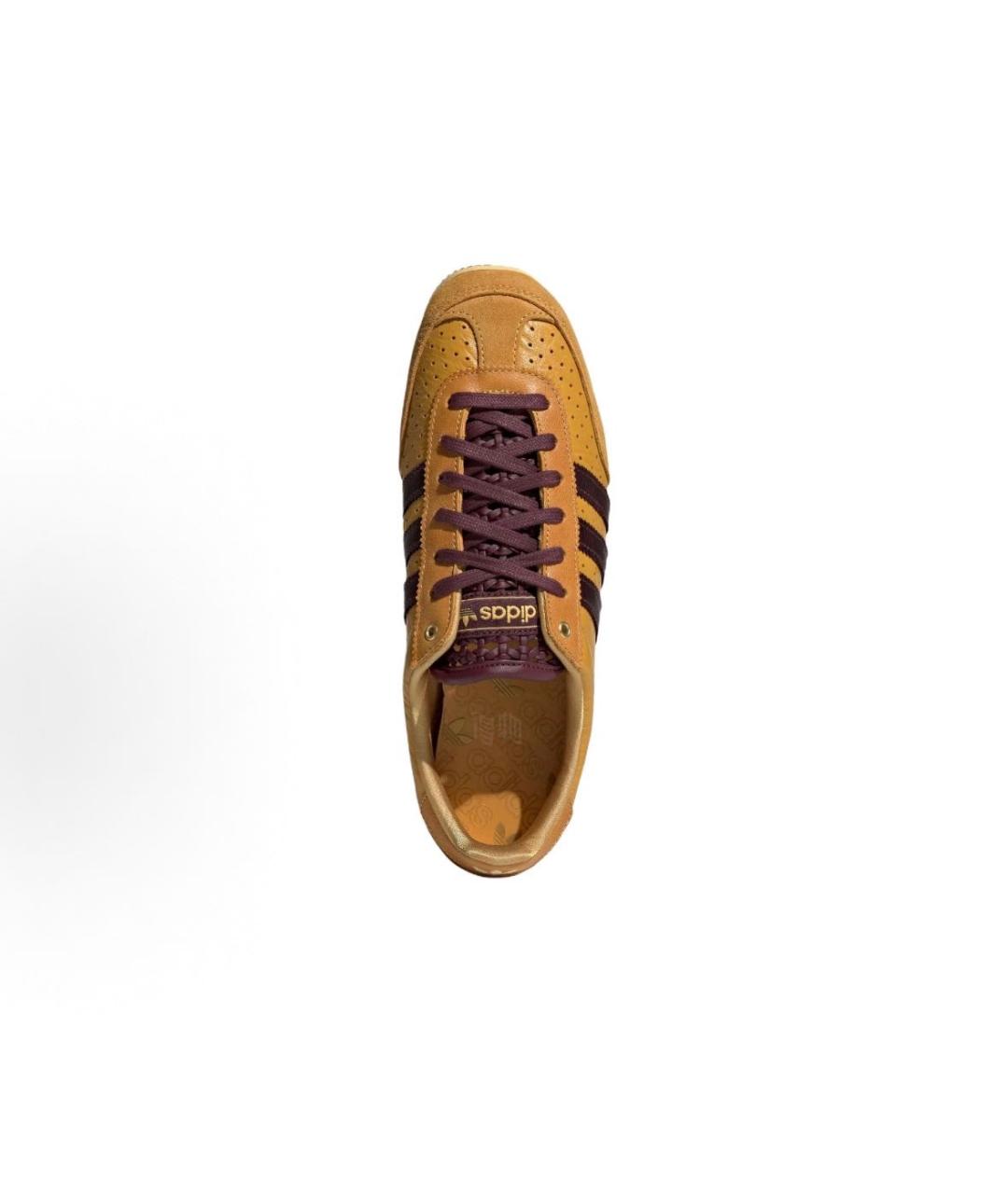 ADIDAS Горчичные кожаные низкие кроссовки / кеды, фото 3