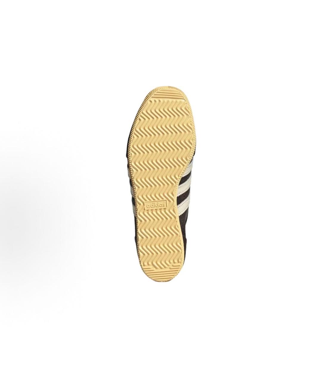 ADIDAS Коричневые кожаные низкие кроссовки / кеды, фото 4