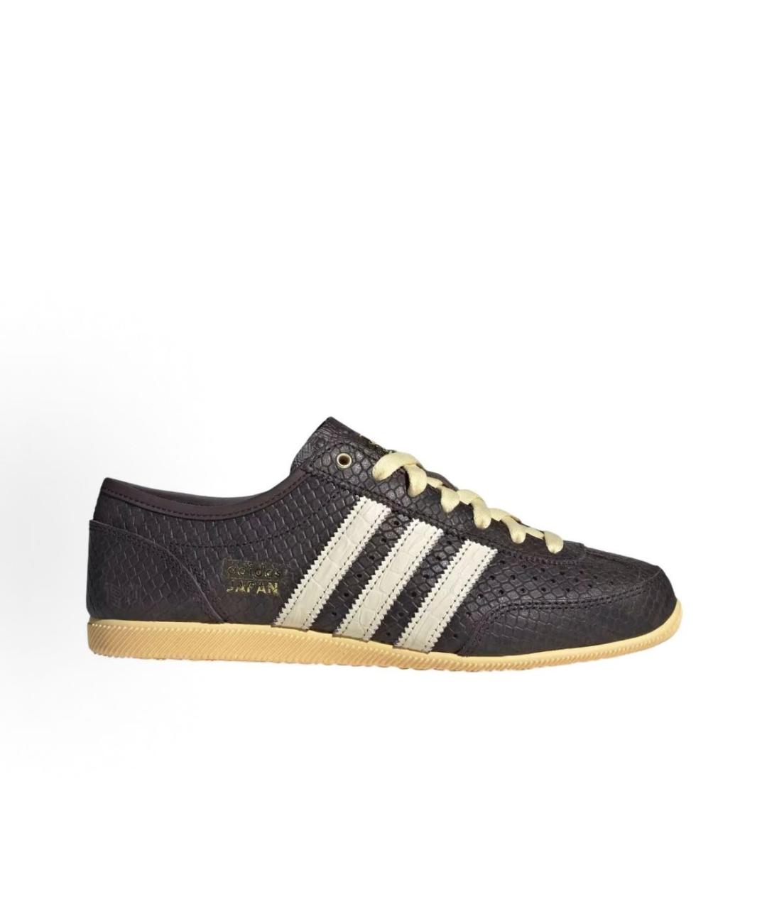 ADIDAS Коричневые кожаные низкие кроссовки / кеды, фото 5