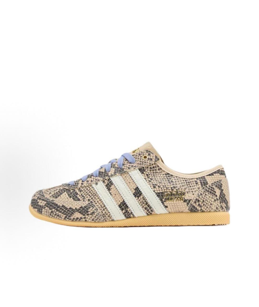 ADIDAS Бежевые кожаные низкие кроссовки / кеды, фото 2