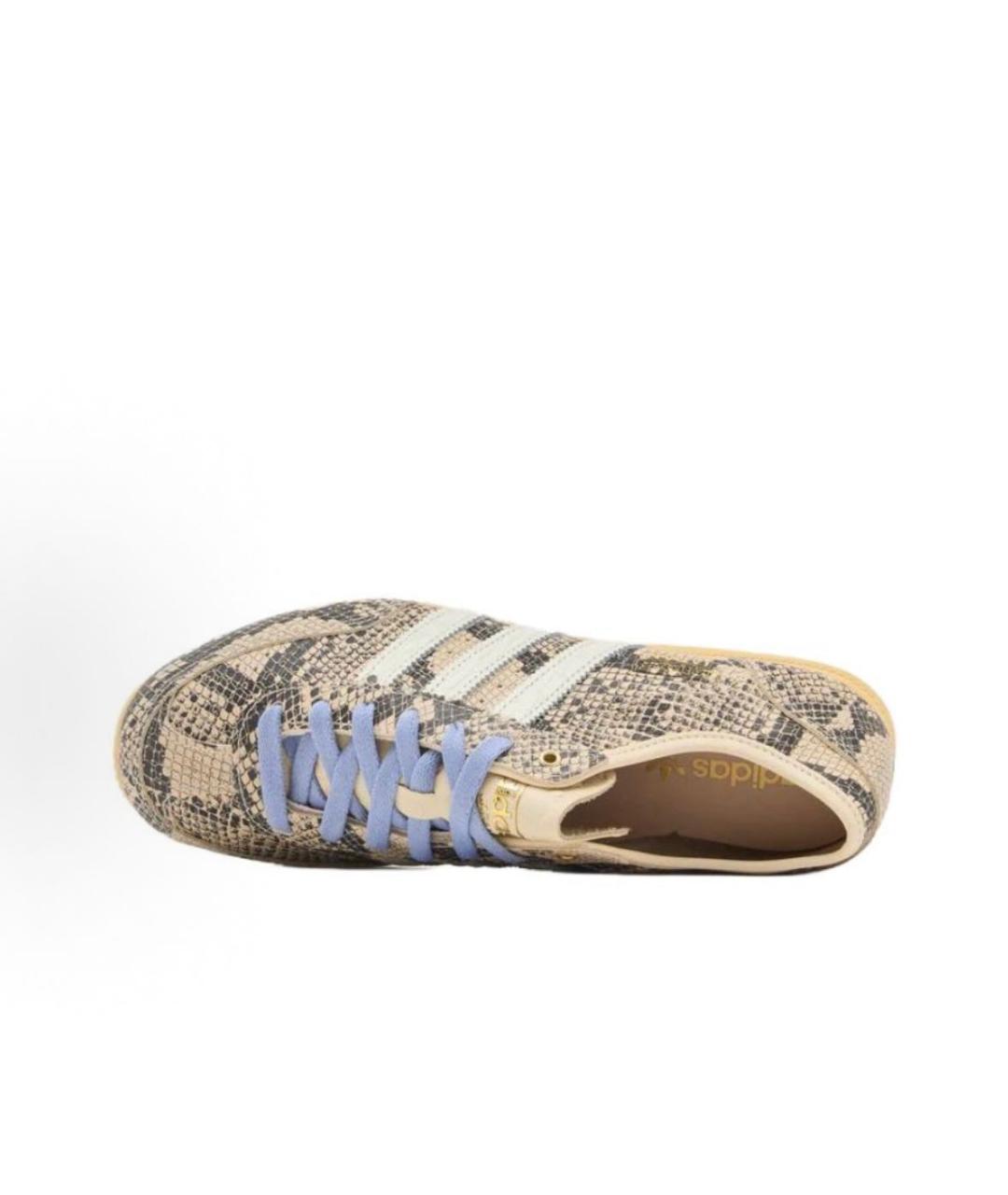 ADIDAS Бежевые кожаные низкие кроссовки / кеды, фото 4