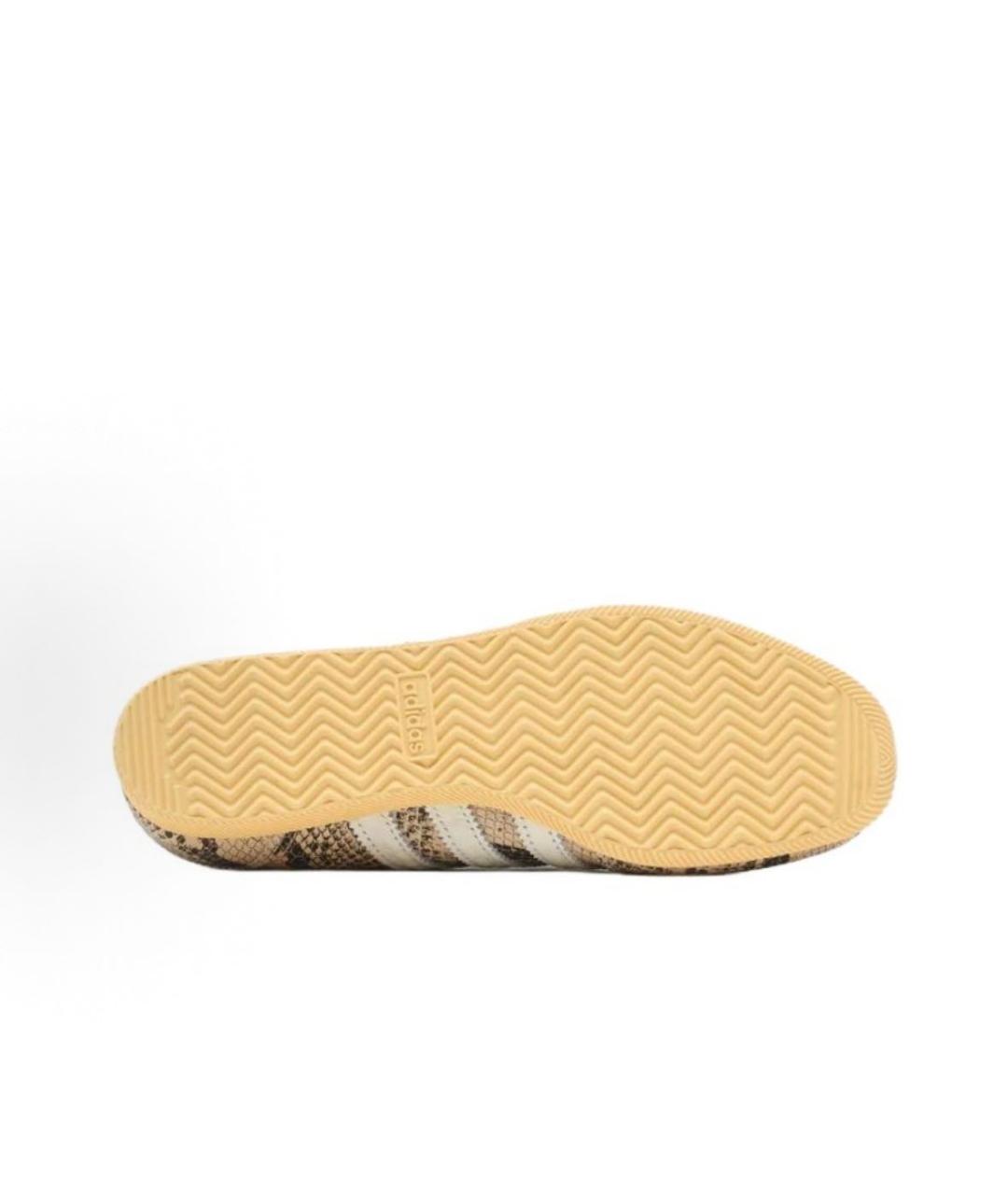 ADIDAS Бежевые кожаные низкие кроссовки / кеды, фото 6