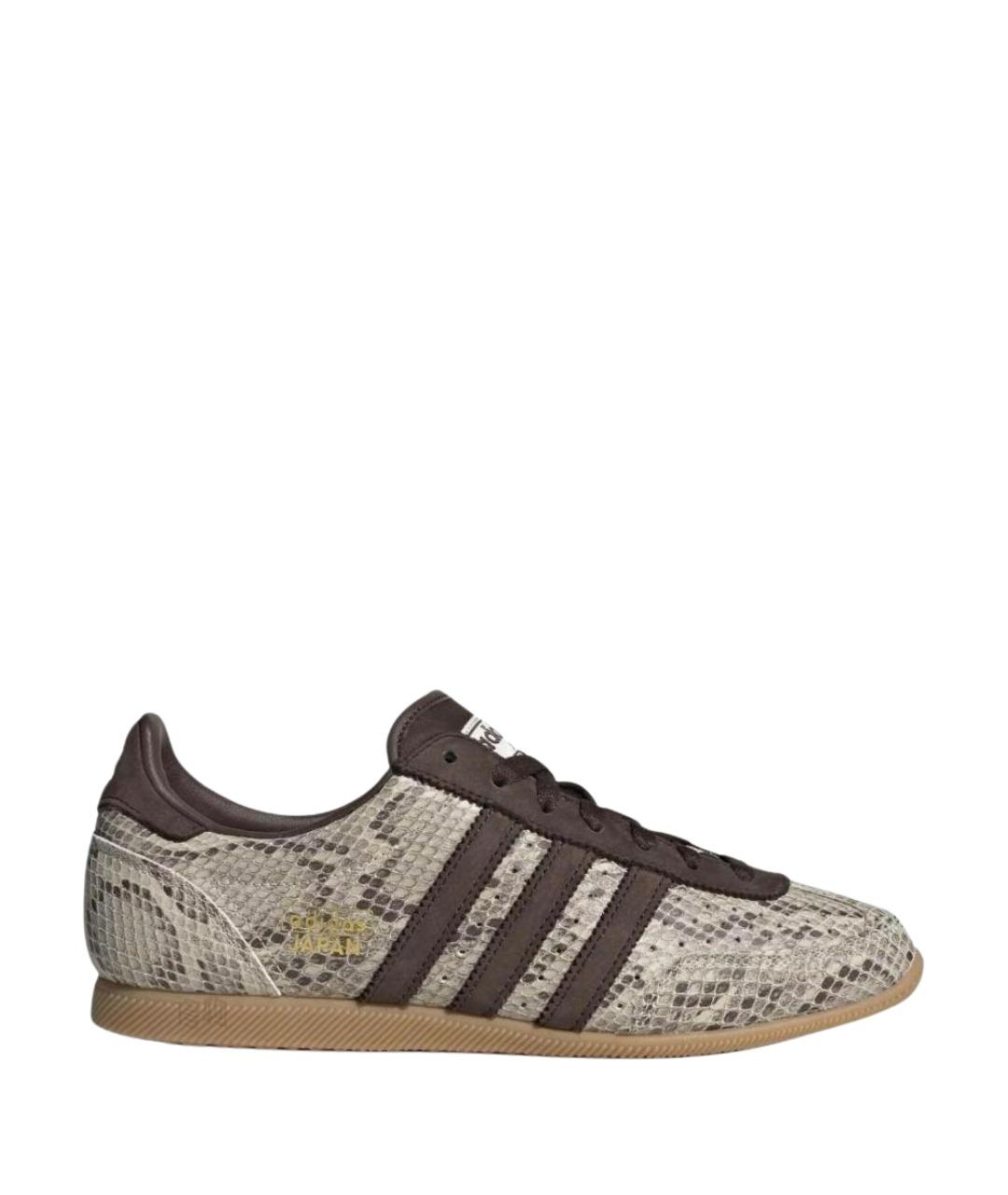 ADIDAS Бежевые кожаные низкие кроссовки / кеды, фото 1