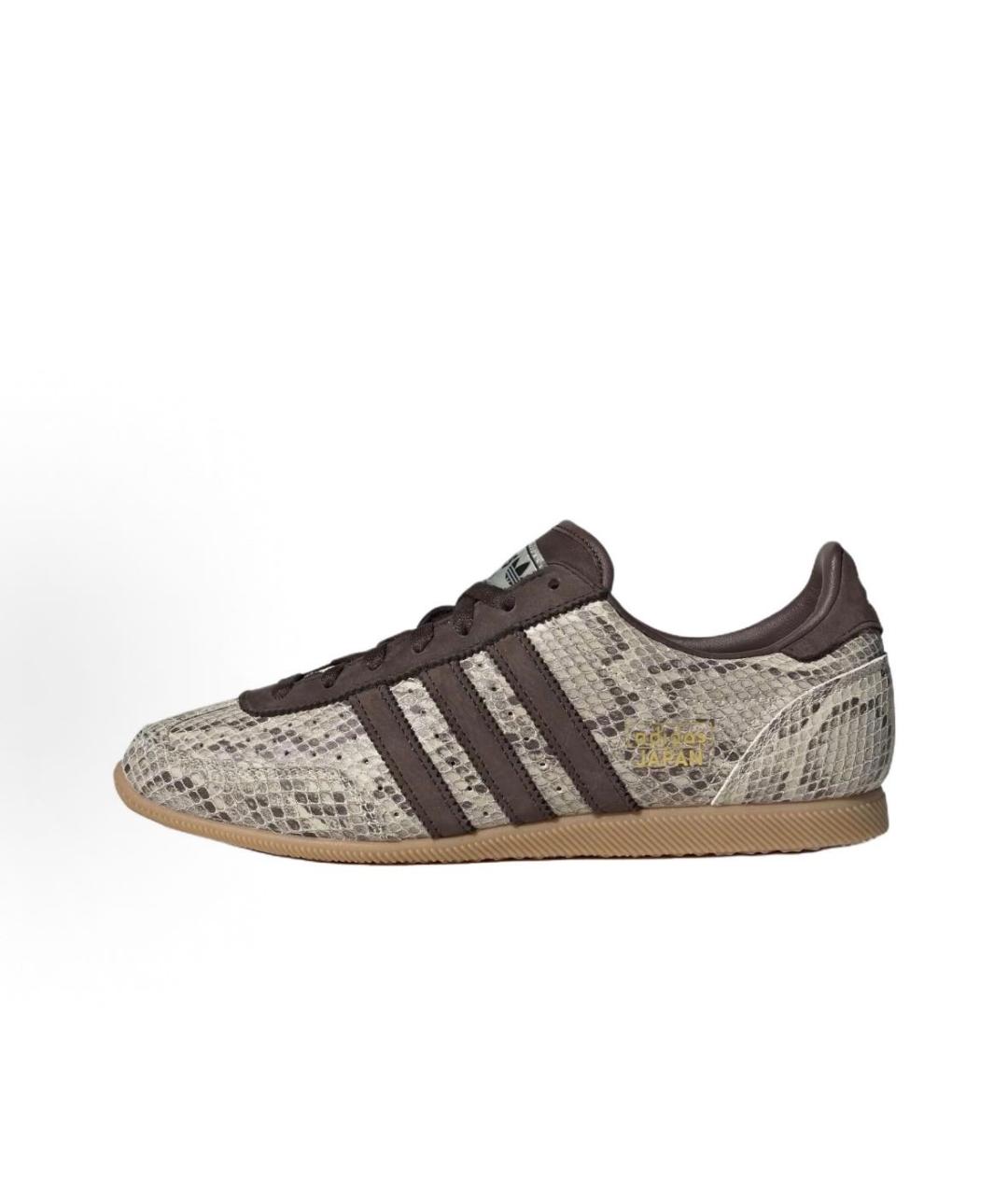 ADIDAS Бежевые кожаные низкие кроссовки / кеды, фото 2