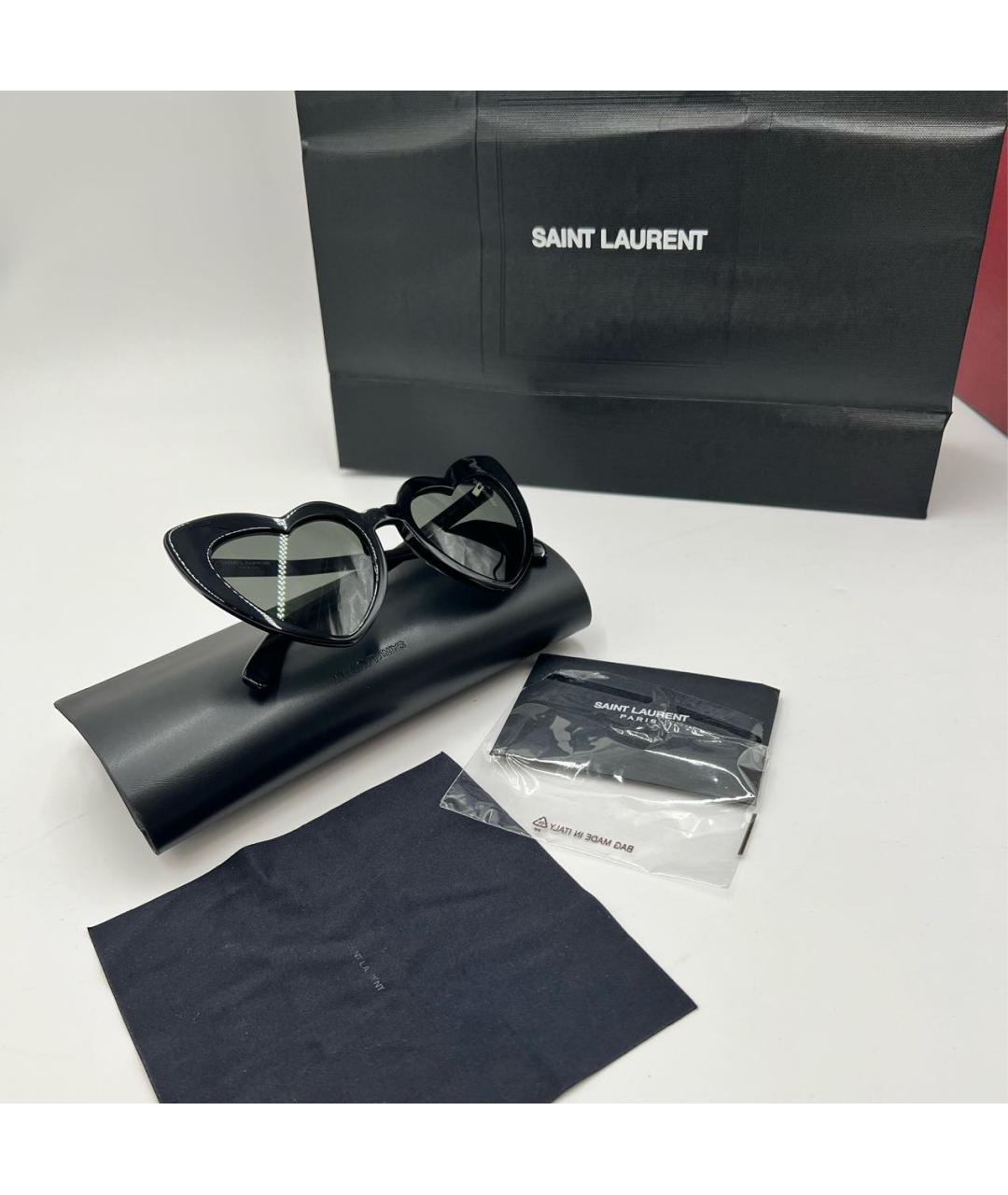 SAINT LAURENT Черные солнцезащитные очки, фото 3