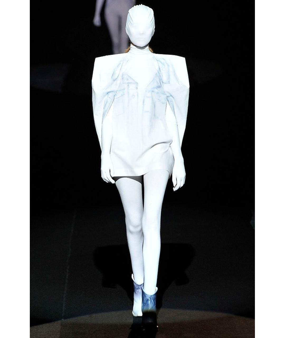 MAISON MARGIELA Белые кожаные полусапоги, фото 8