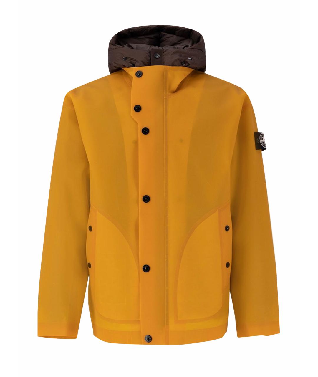 STONE ISLAND Оранжевый пуховик, фото 1