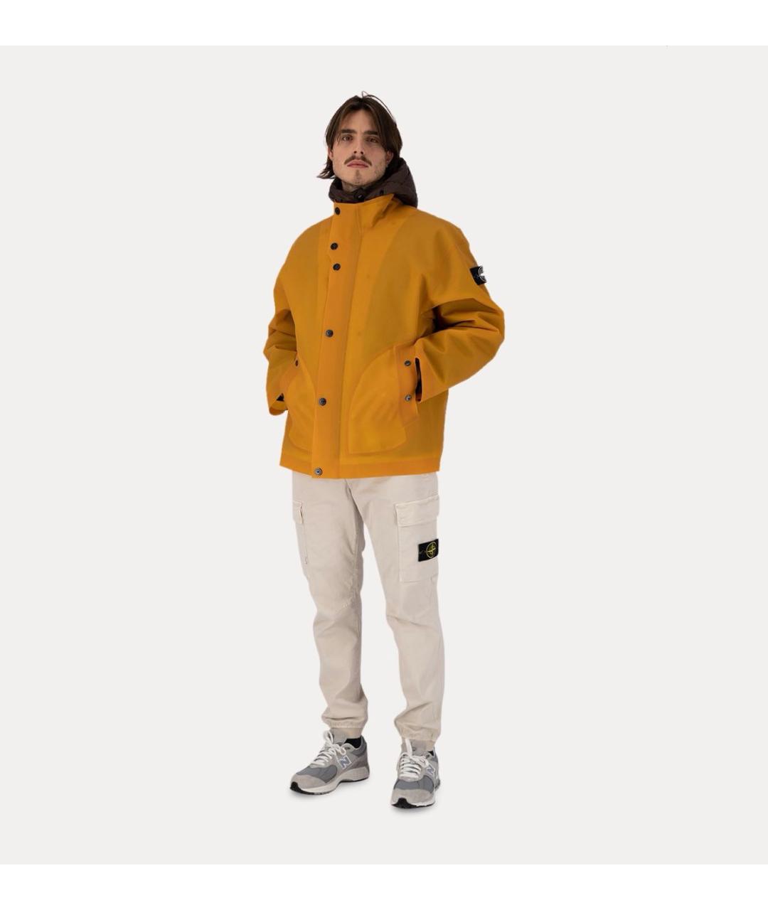 STONE ISLAND Оранжевый пуховик, фото 7