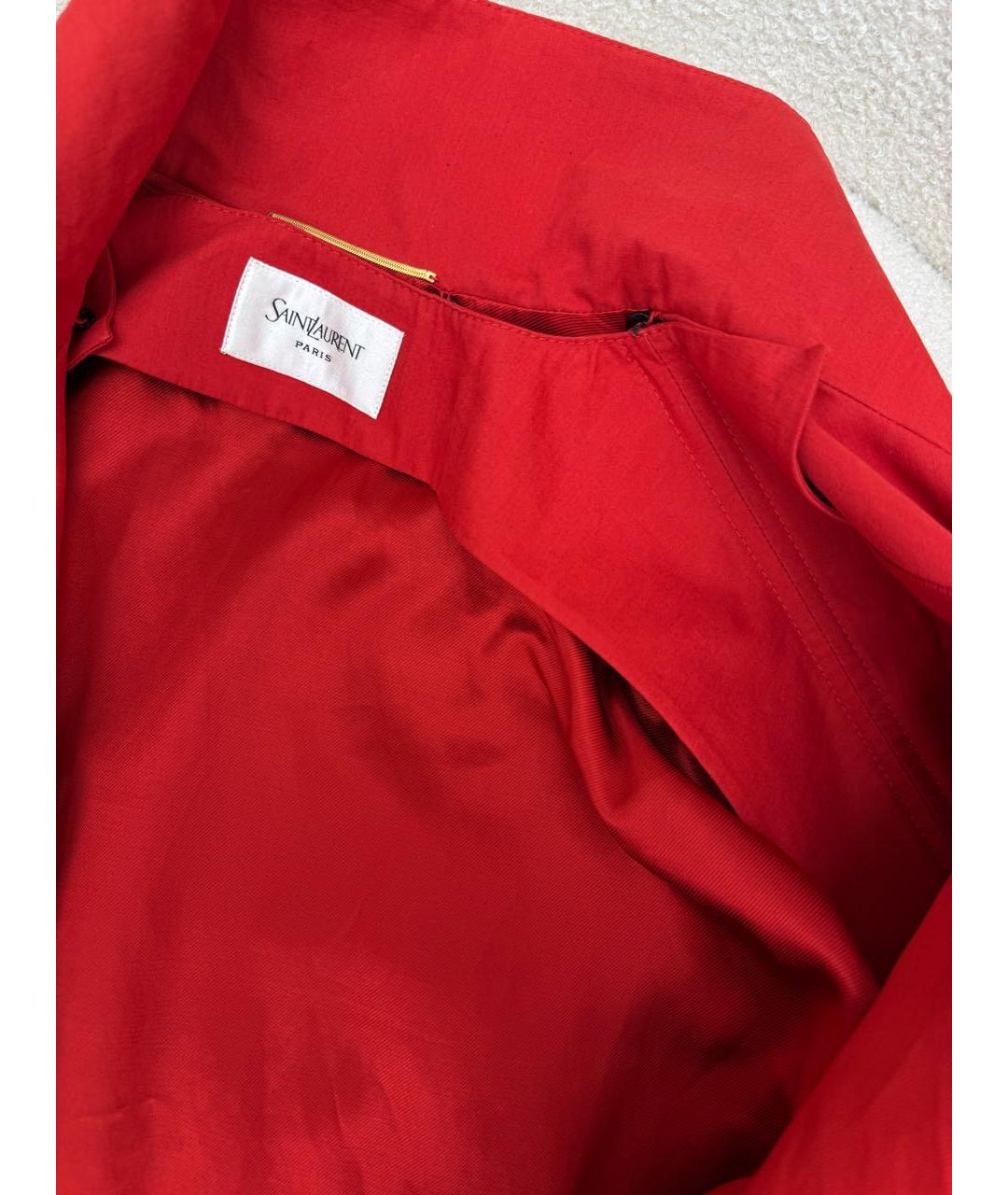 SAINT LAURENT Бордовая хлопковая куртка, фото 6