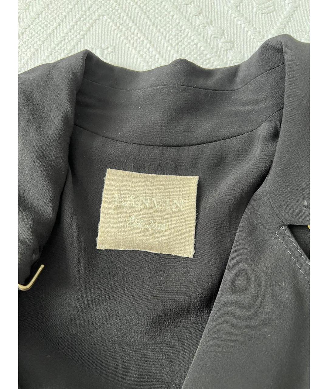 LANVIN Черный тренч/плащ, фото 6