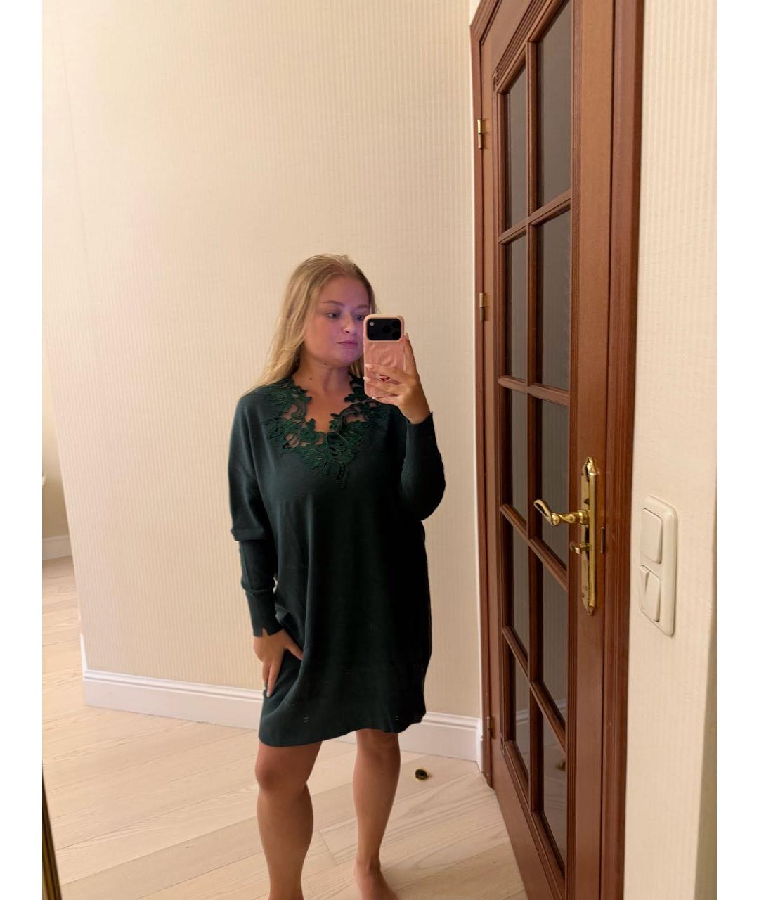 ERMANNO SCERVINO Зеленый вискозный джемпер / свитер, фото 3
