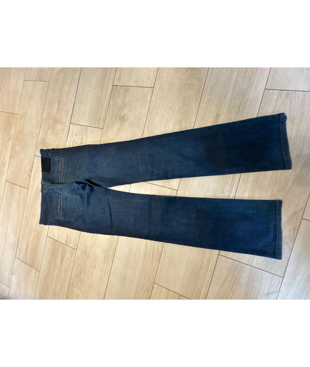 ARMANI JEANS Темно-синие хлопковые прямые джинсы, фото 2