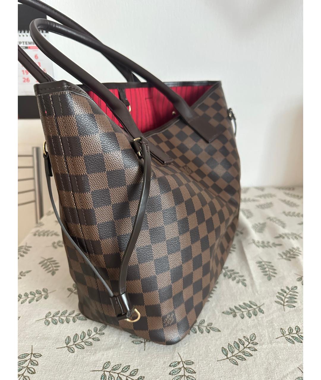 LOUIS VUITTON Коричневая сумка через плечо из канвы, фото 2