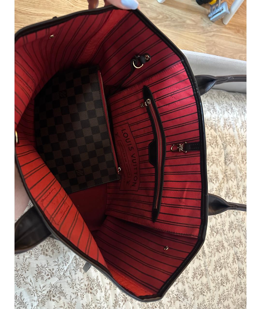 LOUIS VUITTON Коричневая сумка через плечо из канвы, фото 4