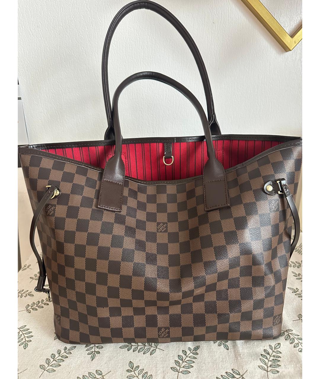 LOUIS VUITTON Коричневая сумка через плечо из канвы, фото 6