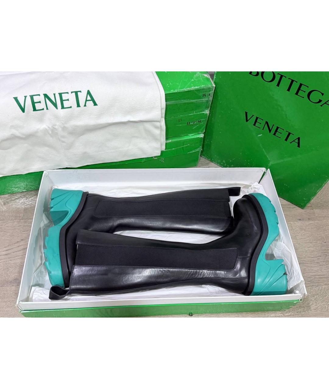 BOTTEGA VENETA Черные полусапоги из кожи аллигатора, фото 5