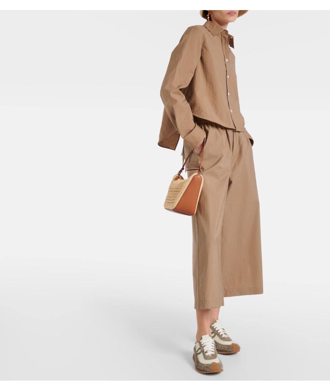LOEWE Бежевая рафиевая сумка через плечо, фото 6