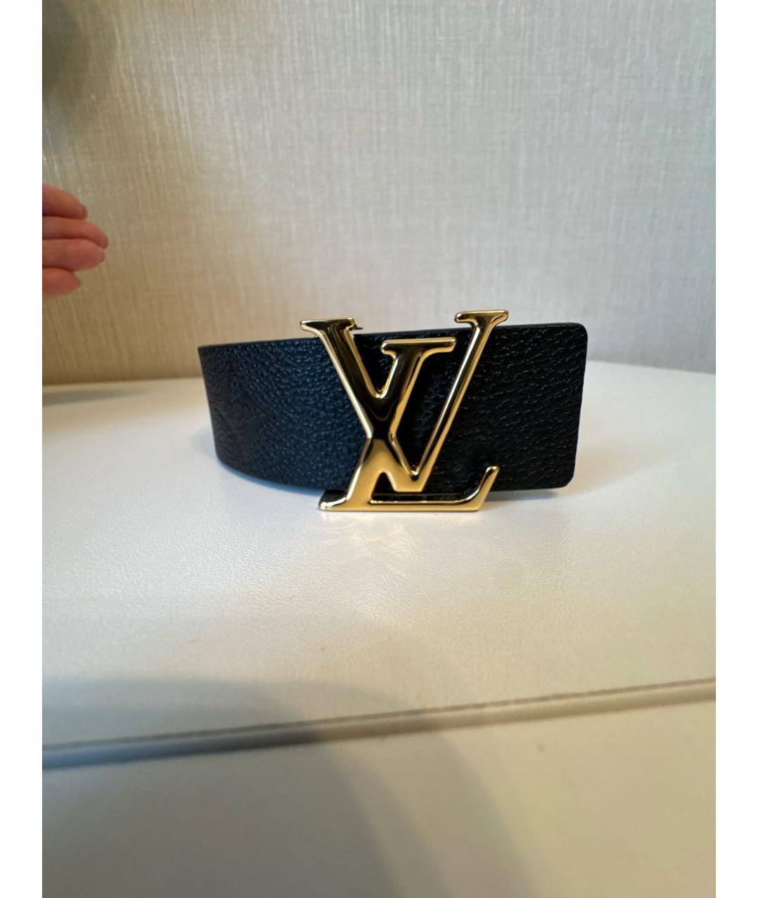 LOUIS VUITTON Черный кожаный ремень, фото 4