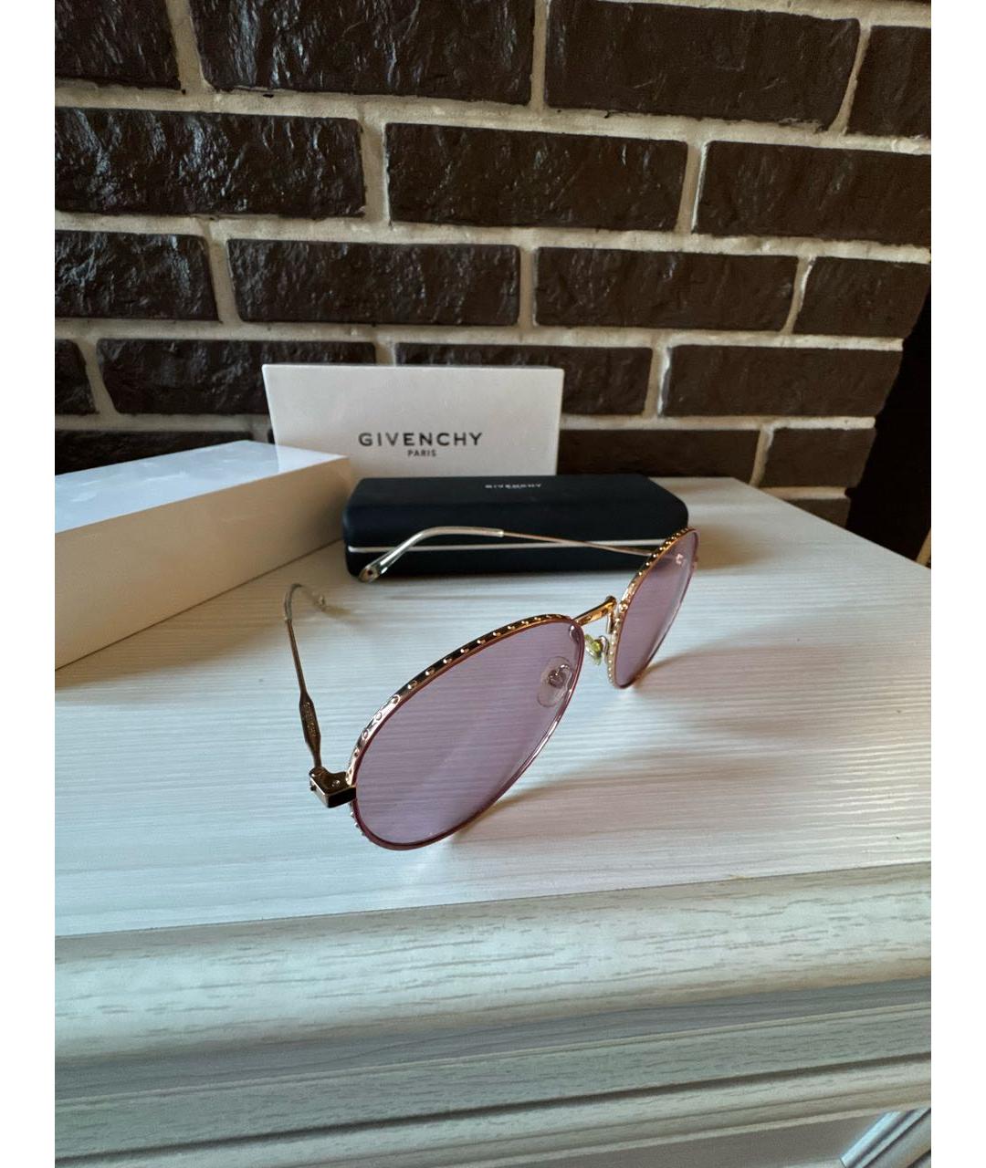 GIVENCHY Коралловые металлические солнцезащитные очки, фото 2
