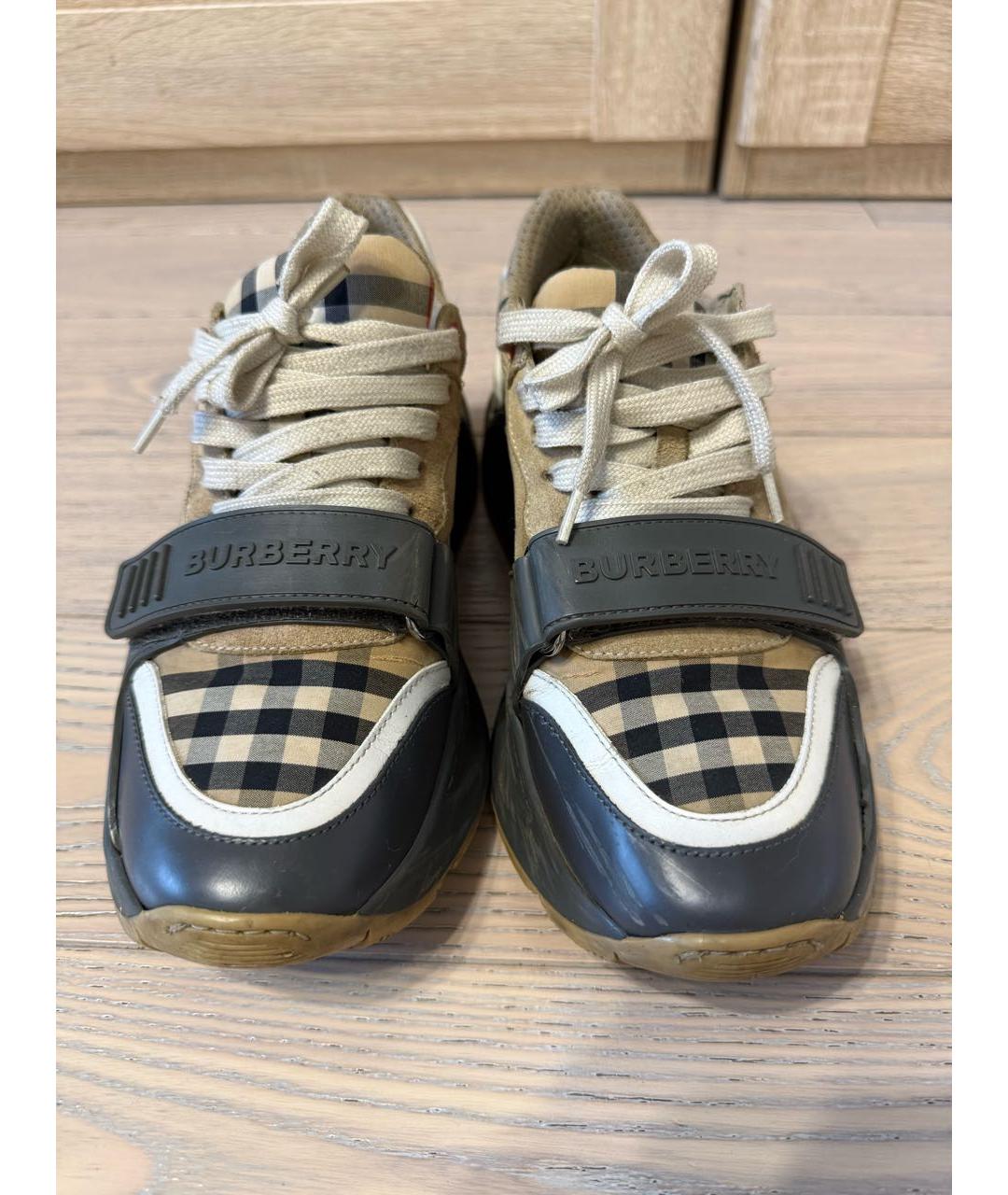 BURBERRY Мульти кожаные кроссовки, фото 4