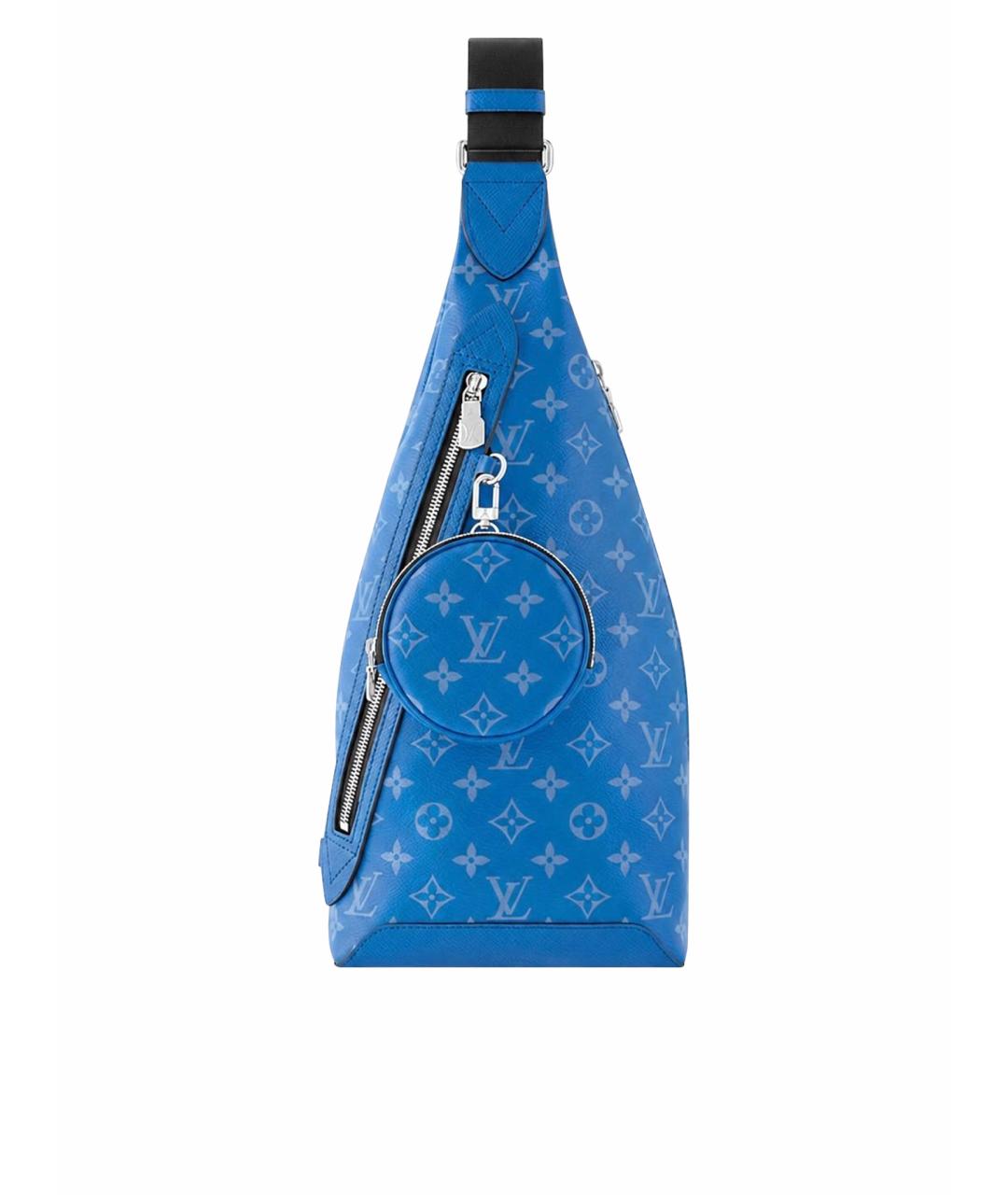LOUIS VUITTON Темно-синяя кожаная поясная сумка, фото 1