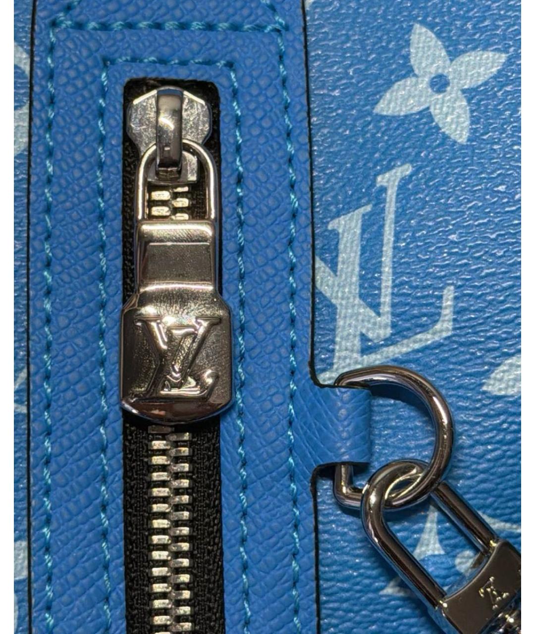LOUIS VUITTON Темно-синяя кожаная поясная сумка, фото 7