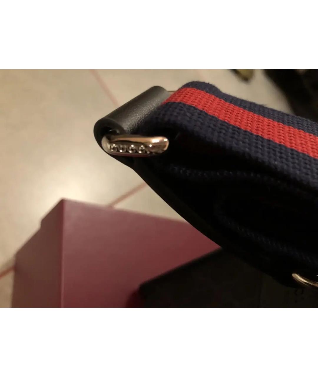 GUCCI Серая барсетка из канвы, фото 4