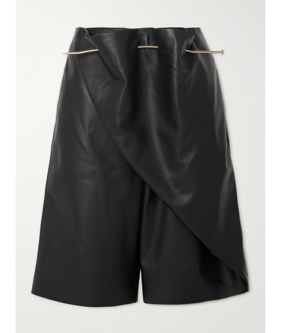 LOEWE Черные кожаные шорты, фото 8