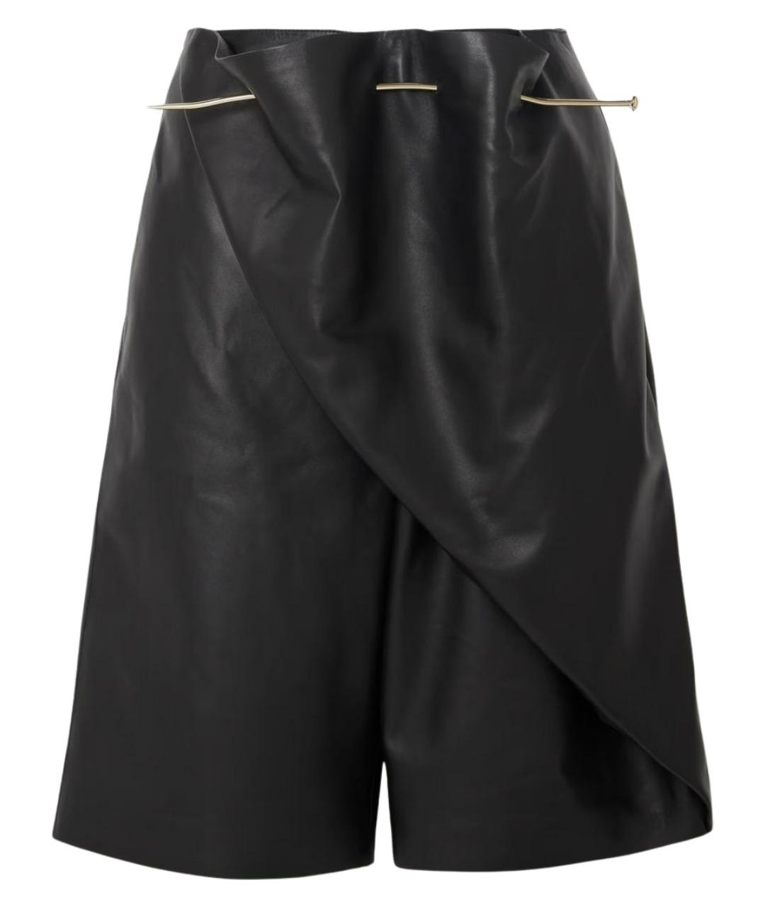 LOEWE Черные кожаные шорты, фото 1
