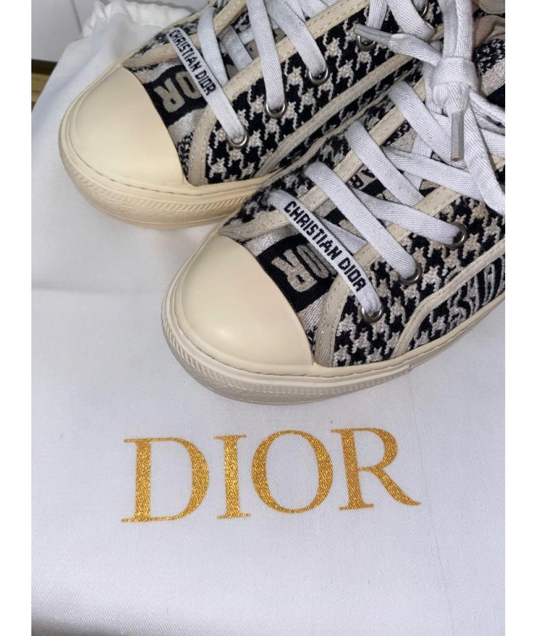 CHRISTIAN DIOR Белые текстильные кеды, фото 5