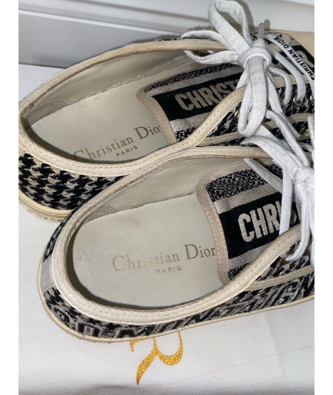 CHRISTIAN DIOR Белые текстильные кеды, фото 6
